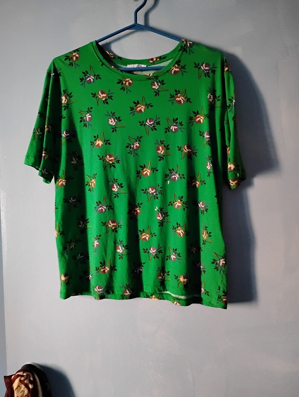 Sandro Green Floral Cotton T Shirt 1 M